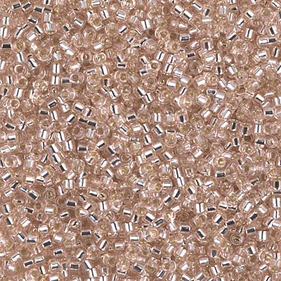 Miyuki Delica Bead 11/0 Seed Beads  Silver Lined Pink Mist  DB1203  5 Grams