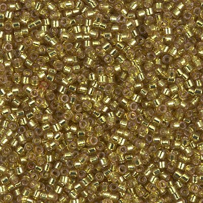 Miyuki Delica Bead 11/0 Seed Beads, Duracoat Silver Lined Dyed Zest, DB2164, 5 Grams
