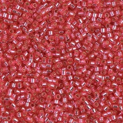 Miyuki Delica Seed Beads DB2154 11/0 Duracoat Silver Lined Hibiscus 5 Grams
