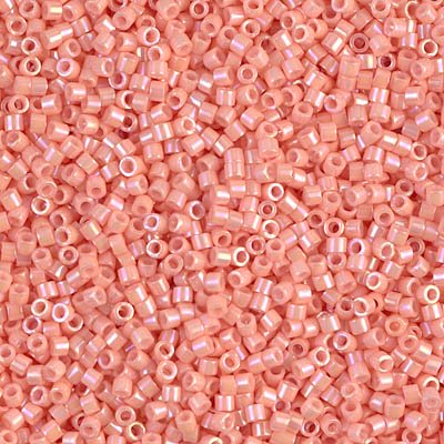 Miyuki Delica Bead 11/0 Seed Beads, Opaque Tea Rose Luster, DB0207, 5 Grams
