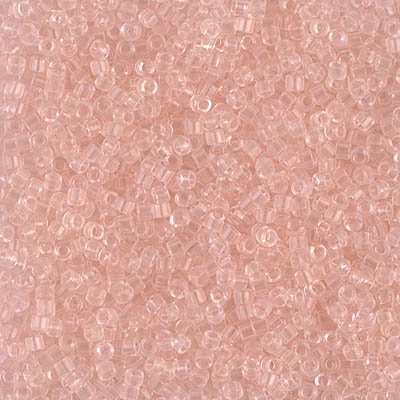 Miyuki Delica Bead 11/0 Seed Beads, Transparent Pink Mist, DB1103, 5 Grams