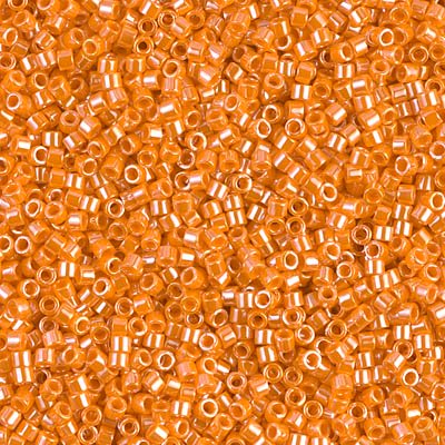 Miyuki Delica Bead 11/0 Seed Beads  Opaque Mandarin Luster  DB1563  5 Grams