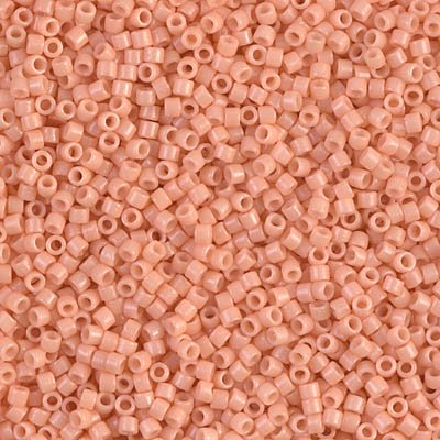 Miyuki Delica Bead 11/0 Seed Beads, Duracoat Opaque Tea Rose, DB2111, 5 Grams