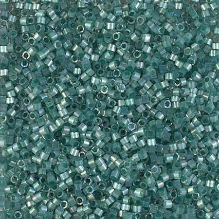 Miyuki Delica 11/0 - Emerald AB Silk Inside Dyed DB1870 - 5.2gms Vial of Japanese Glass Beads