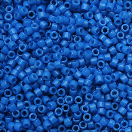 Miyuki Delica Seed Beads, 11/0, 50 Grams, Duracoat Opaque Delphinium Blue DB2134