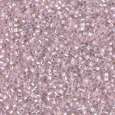 Miyuki Delica Bead 11/0 Seed Beads  Dyed Silver Lined Pink  DB1335  5 Grams