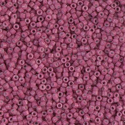 Miyuki Delica Bead 11/0 Seed Beads, Dyed Opaque Antique Rose, DB1376, 5 Grams